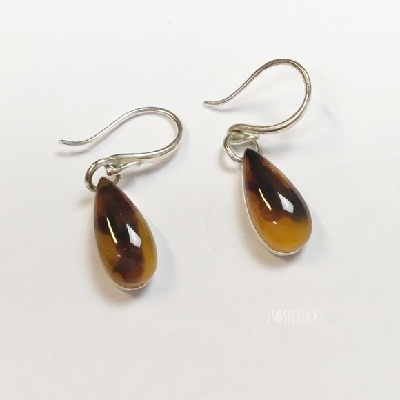 LC Lauren Conrad Linear Tortoise Dangle Earrings - Picture 7 of 7